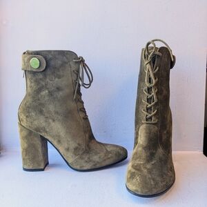 Gianvito Rossi Finlay suede boot olive green 38.5